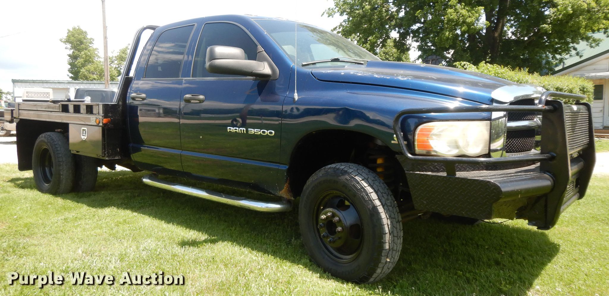 2004 Dodge Ram 3500 Quad Cab bale bed pickup truck in Oswego, KS Item