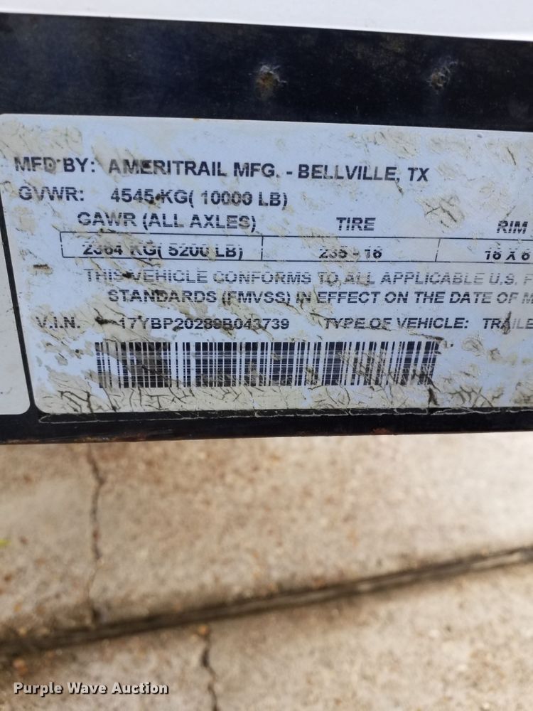 image for item DC2064 2009 Ranch King  equipment trailer