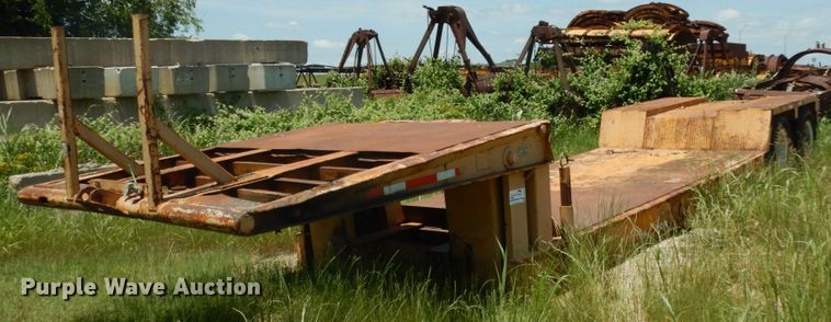 image for item DC2075 1968 Hyster  lowboy equipment trailer