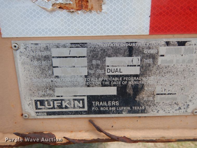 image for item DC2079 1978 Lufkin  flatbed trailer