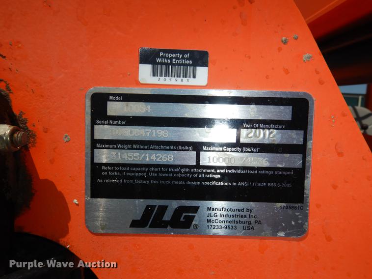 image for item DI6651 2012 JLG Skytrak 10054  telehandler