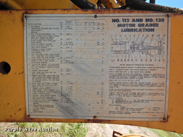 image for item DK2242 1968 Caterpillar 112F  rigid frame motor grader