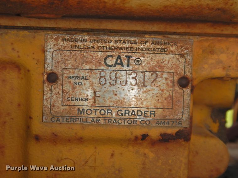 image for item DK2242 1968 Caterpillar 112F  rigid frame motor grader