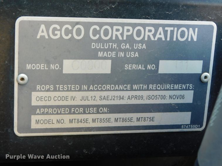 image for item DK8564 2014 Challenger MT845E  tractor