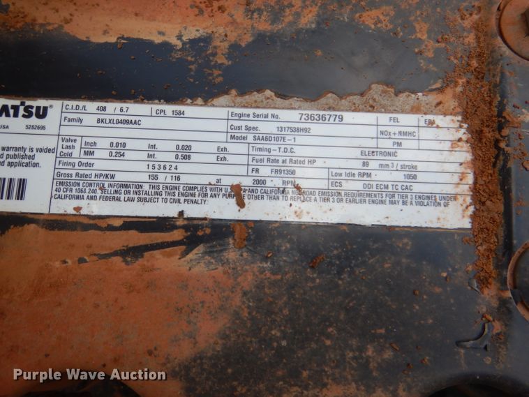 image for item DL8983 2007 Komatsu PC200LC-8  excavator