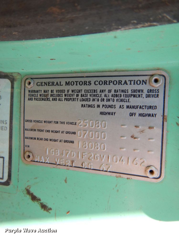 image for item DM0028 1986 Chevrolet C70  tank truck