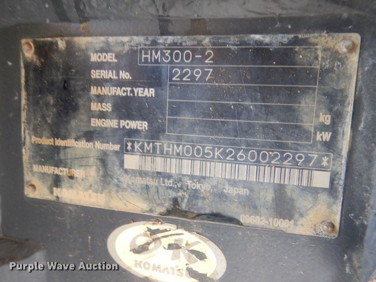 image for item DM0106 2008 Komatsu HM300-2  haul truck