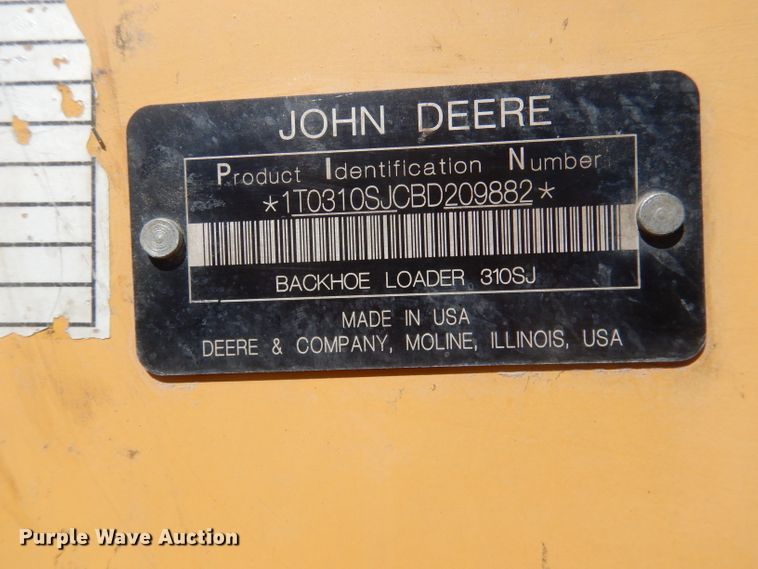 image for item FI9119 2011 John Deere 310SJ  backhoe