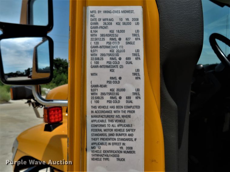 image for item FP9299 2009 International 7400 WorkStar  dump truck