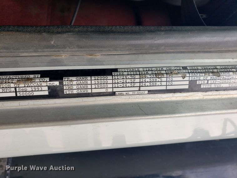 image for item HP9512 1994 Peterbilt 377  dump truck