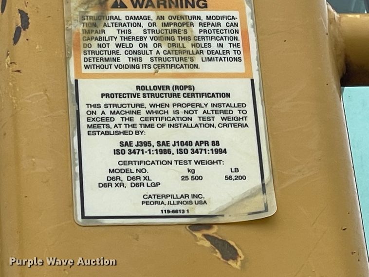 image for item HP9552 2005 Caterpillar D6R XL Series II  dozer