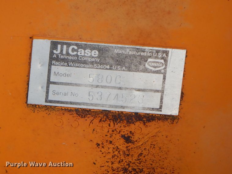 image for item HP9555 1977 Case 580C  backhoe