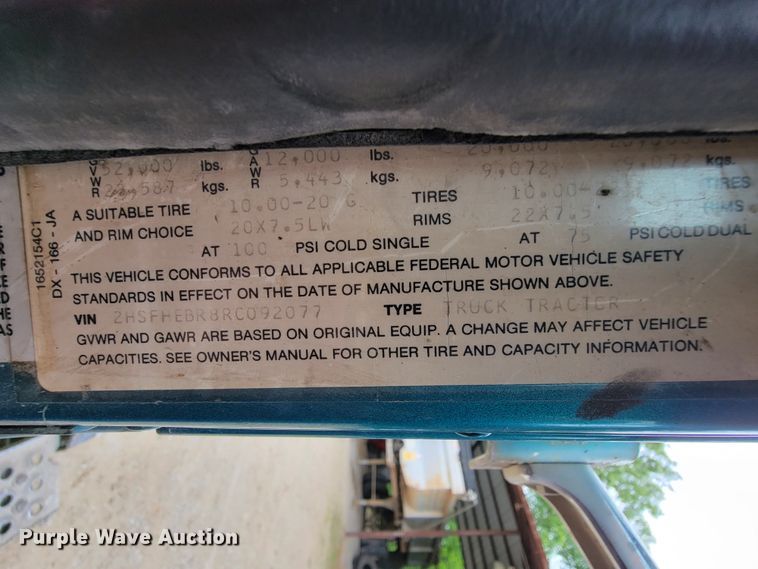 image for item IF9845 1994 International 9400  dump truck