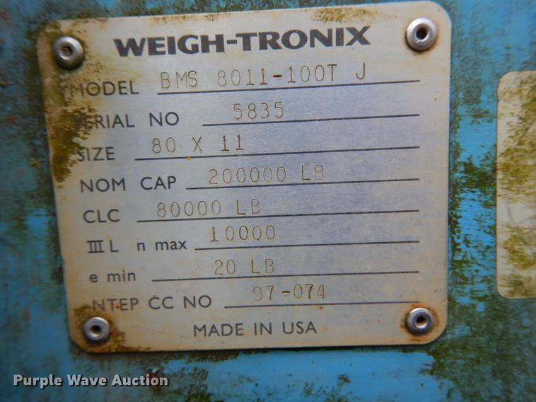 image for item IL9487 Weigh-Tronix BMS8011-100TJ  scale