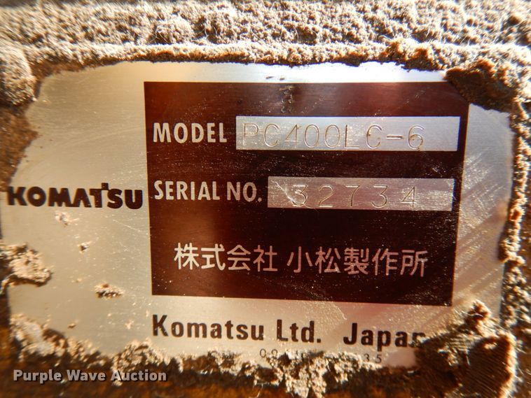 image for item IL9795 2003 Komatsu PC400LC-6  excavator