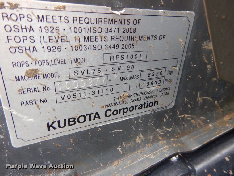 image for item IT9155 Kubota SVL90-2  tracked skid steer loader