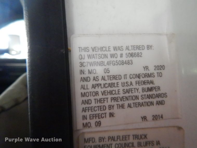 image for item KA9002 2015 Dodge Ram 5500  utility / service truck