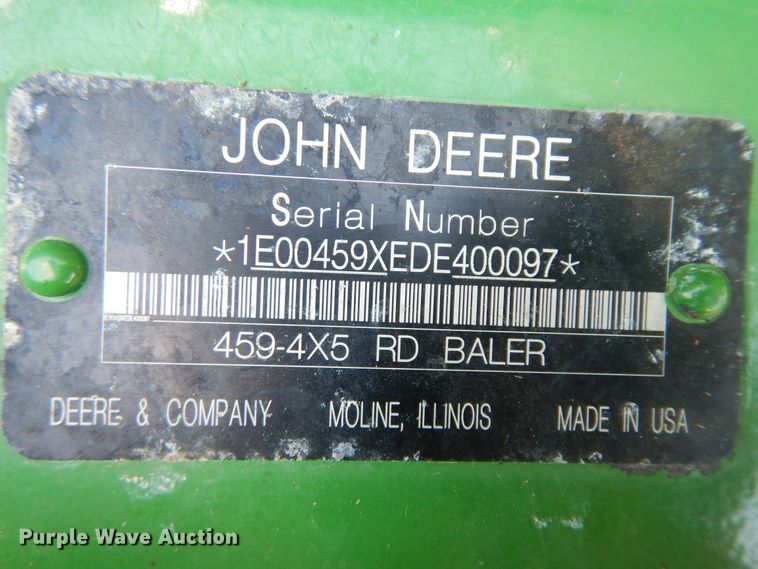 image for item ID9986 2014 John Deere 459  round baler