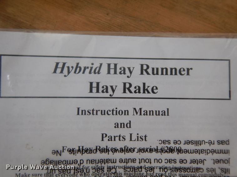 image for item ID9987 Ogden Hybrid HayRunner hay rake