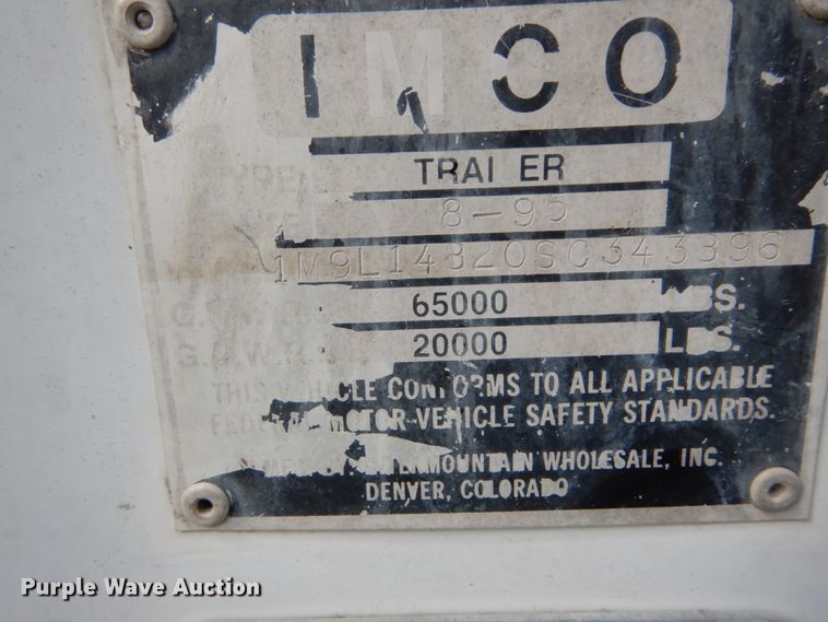 image for item IT9224 1995 Imco  grain trailer