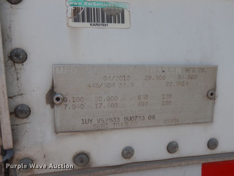 image for item DC2043 2011 Utility Trailers 3000R  refrigerated van trailer