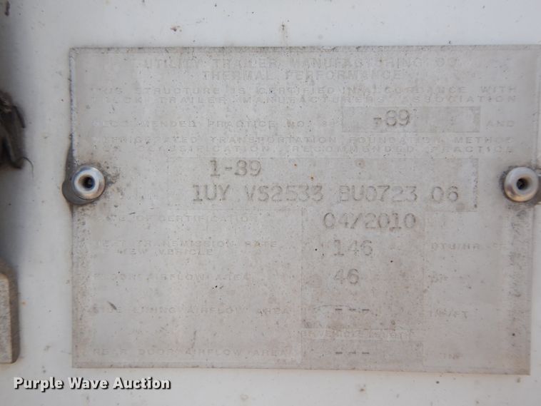 image for item DC2043 2011 Utility Trailers 3000R  refrigerated van trailer