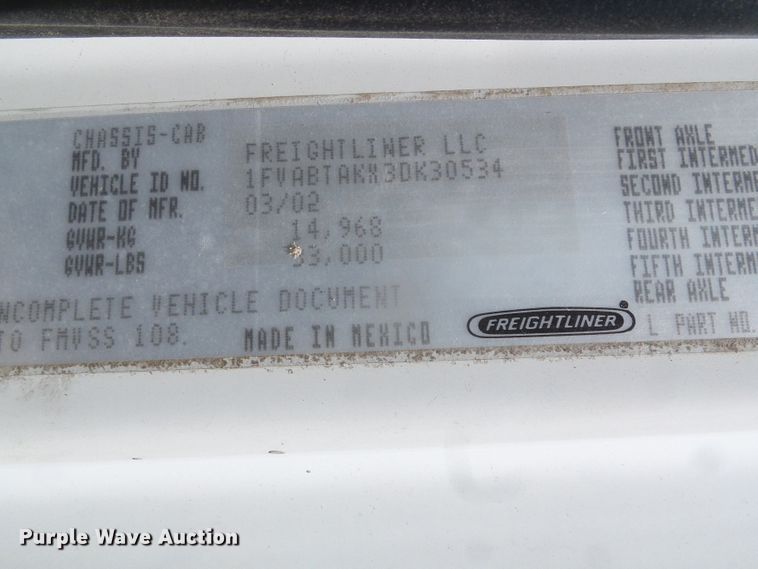 image for item DI5658 2003 Freightliner FL70  utility / service truck