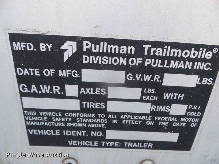 image for item DI5668 1979 Pullman Trailmobile T43L-12AF  tank trailer