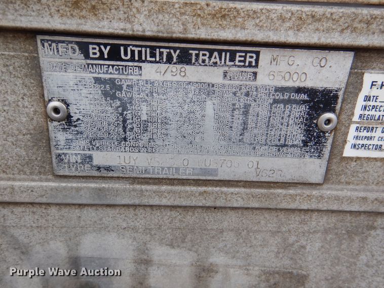 image for item DM0163 1998 Utility VS2R  refrigerated van trailer