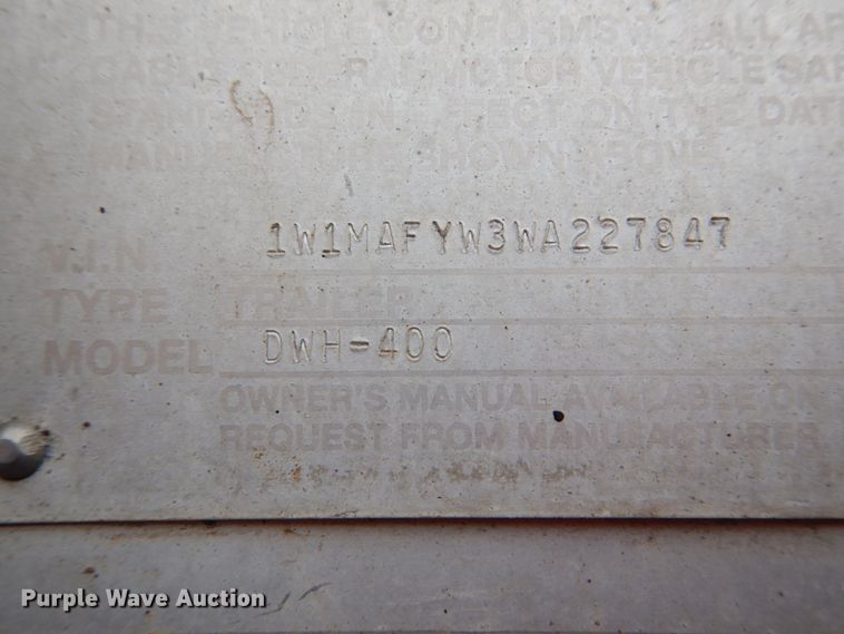 image for item II9555 1998 Wilson DWH-400  grain trailer