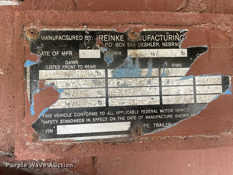 image for item IR9507 2008 Reinke  drop deck trailer