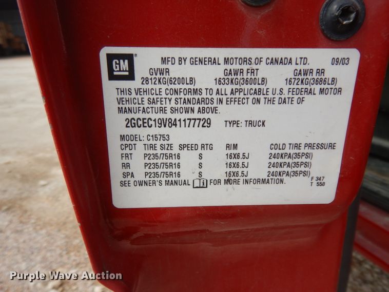 image for item DC2048 2004 Chevrolet Silverado 1500  Ext. Cab pickup truck