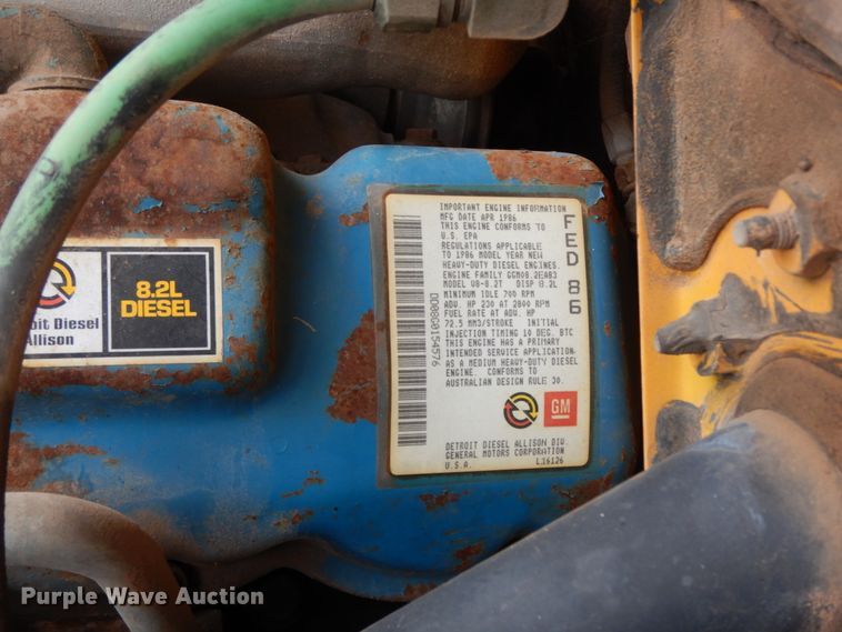 image for item DC2053 1986 Ford F8000  dump truck