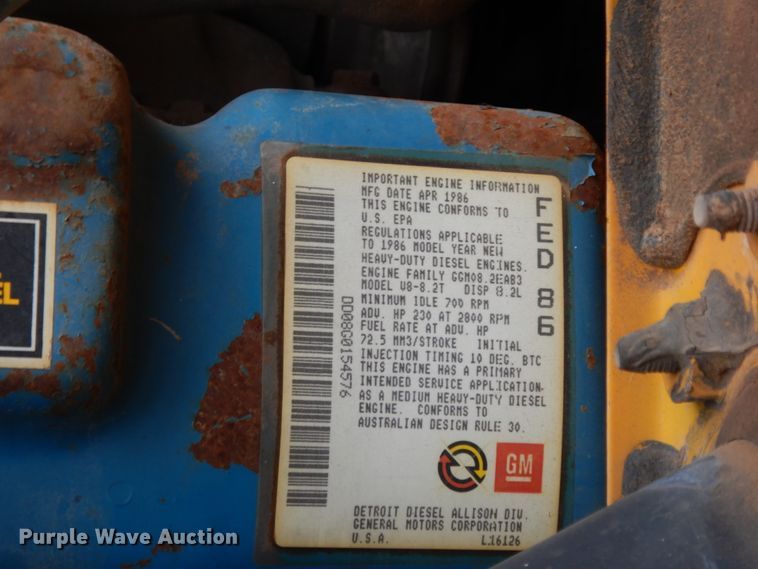 image for item DC2053 1986 Ford F8000  dump truck