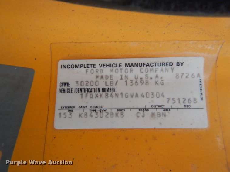 image for item DC2053 1986 Ford F8000  dump truck