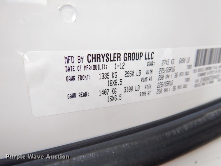 image for item DG0690 2012 Dodge Grand Caravan  van