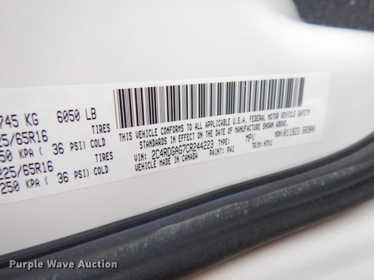 image for item DG0690 2012 Dodge Grand Caravan  van