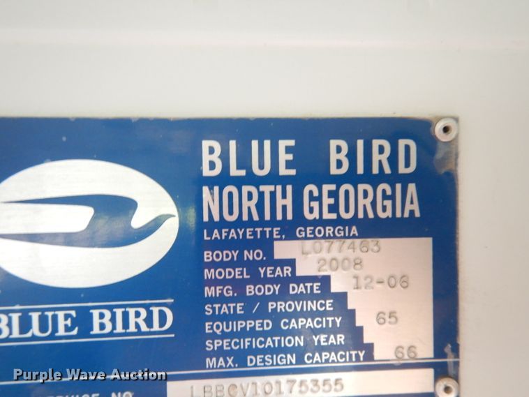 image for item DI6718 2008 Blue Bird Vision  school bus