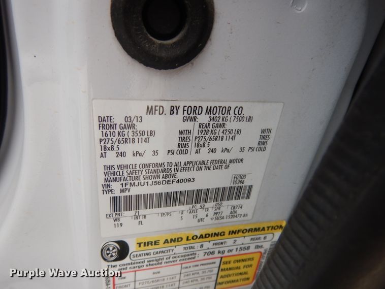 image for item DI6720 2013 Ford Expedition  SUV