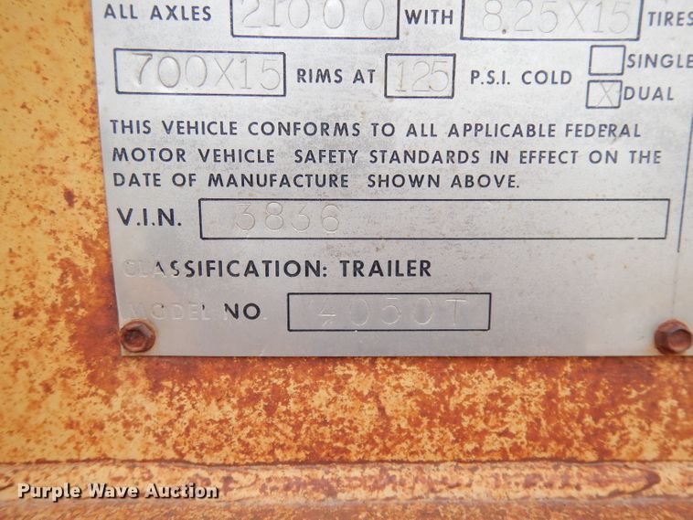 image for item DI6732 1977 Muv-All 4050T  drop deck equipment trailer