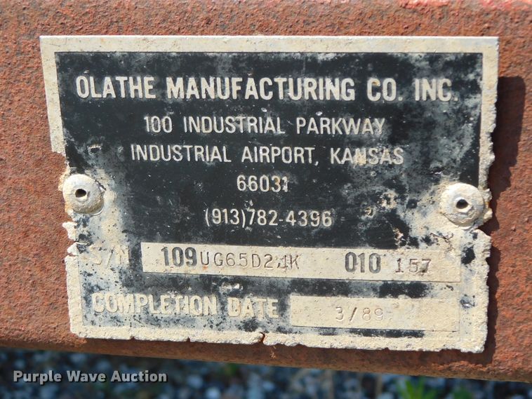 image for item DK8604 1989 Olathe  utility trailer