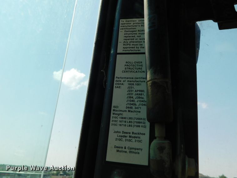 image for item DK8605 1991 John Deere 210C  landscape tractor