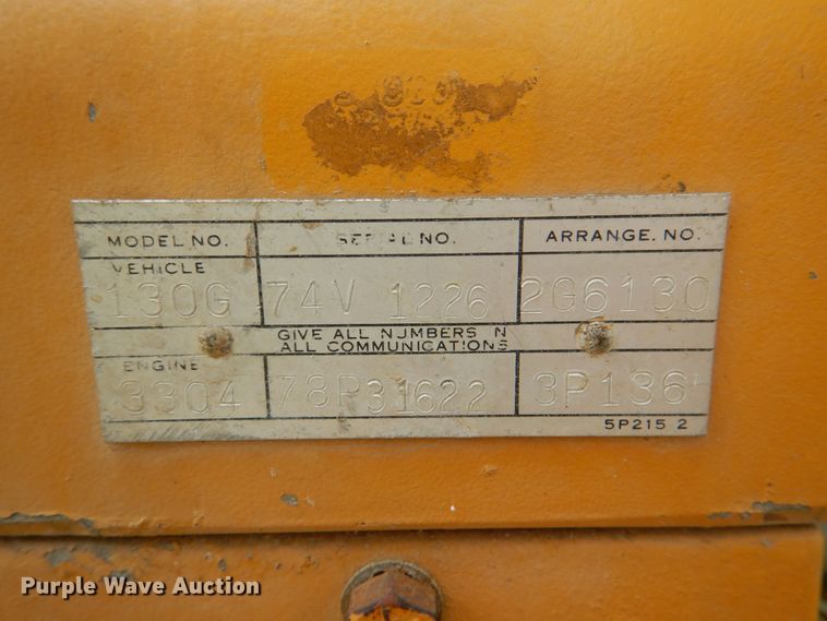 image for item HC9287 1977 Caterpillar 130G  motor grader