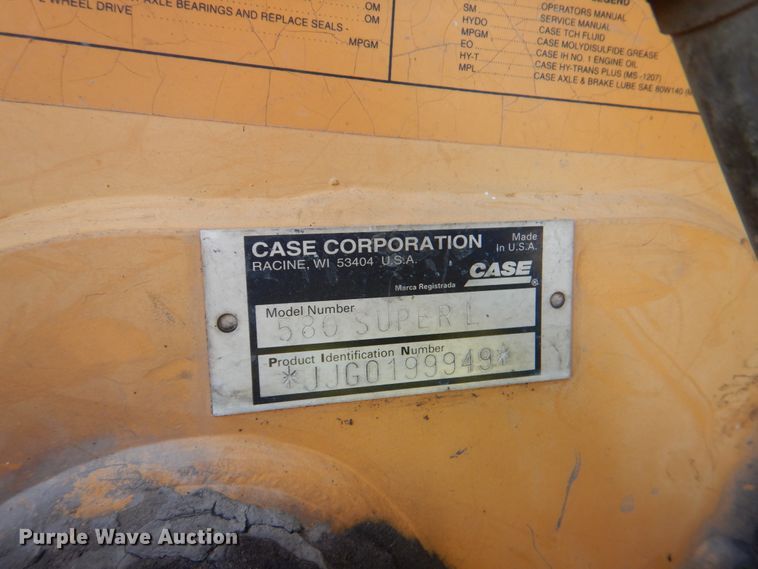 image for item HC9289 1997 Case 580 Super L  backhoe