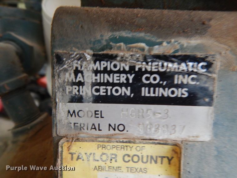 image for item HR9711 1981 Champion Pneumatic HGR5-3  air compressor