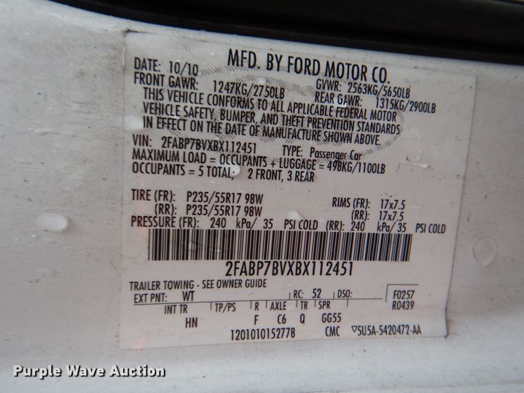 image for item IE9283 2011 Ford Crown Victoria Police Interceptor