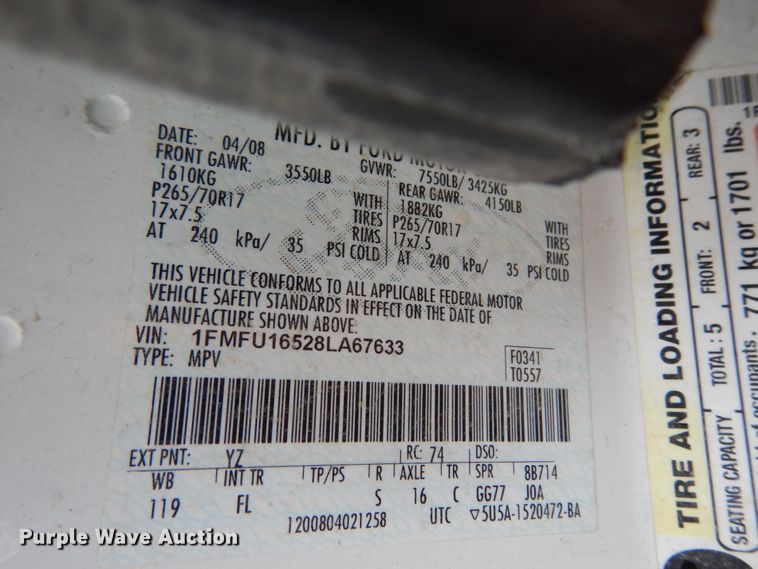 image for item II9586 2008 Ford Expedition  SUV