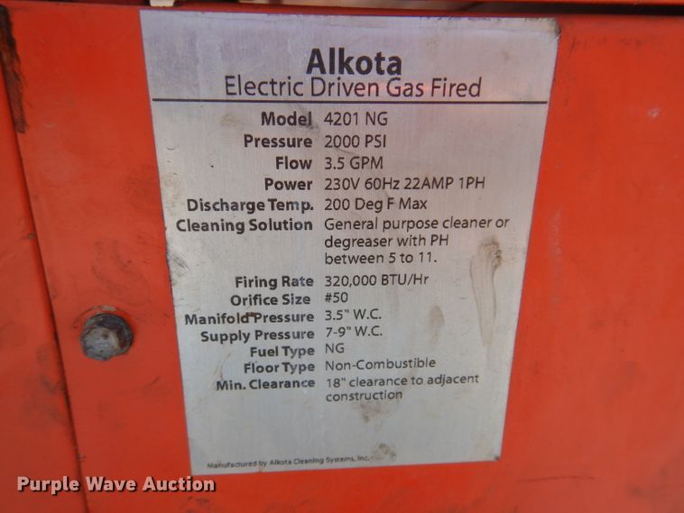 image for item IQ9693 Alkota 4201T  Pressure washer