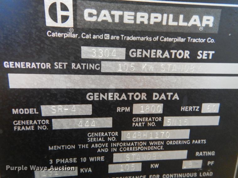 image for item IT9197 Caterpillar SR4  generator