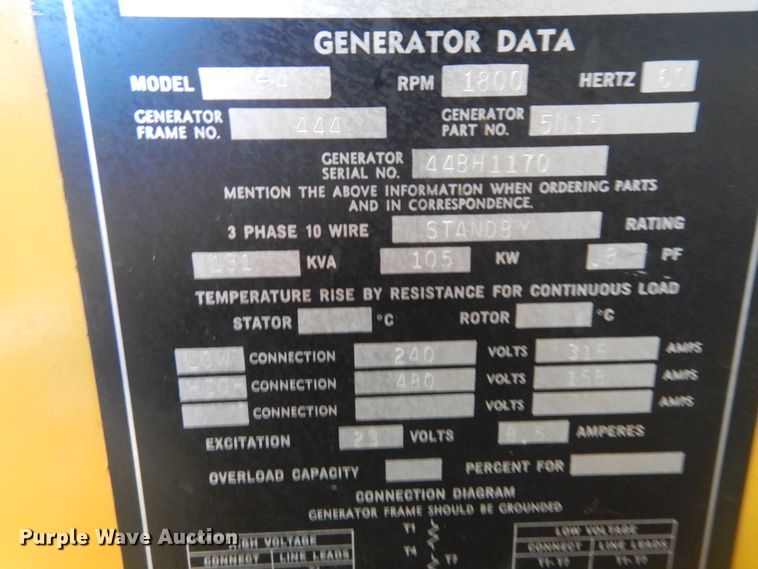 image for item IT9197 Caterpillar SR4  generator